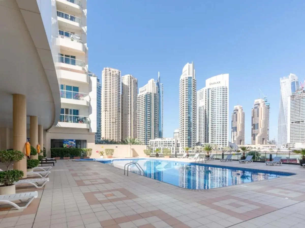 Daire Sweeping Marina View Studio Near The Metro Station Dubai